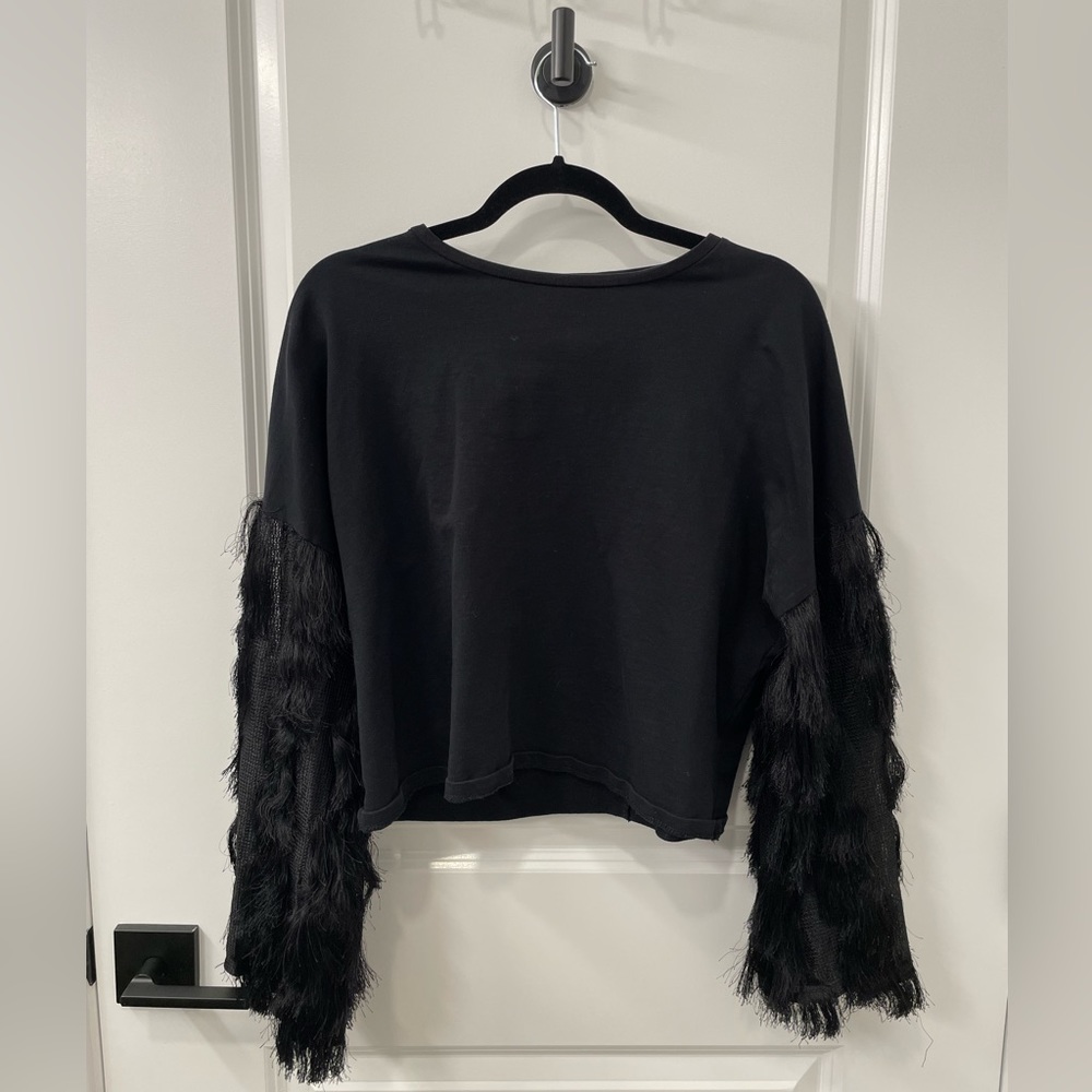 Zara - crop top with fringe sleeves